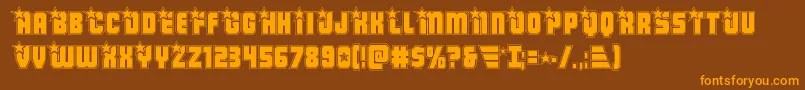 Armyrangersacad Font – Orange Fonts on Brown Background