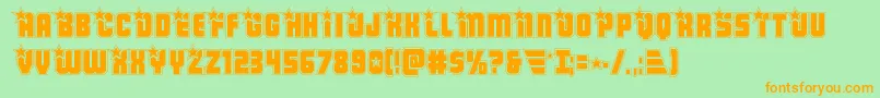 Armyrangersacad Font – Orange Fonts on Green Background