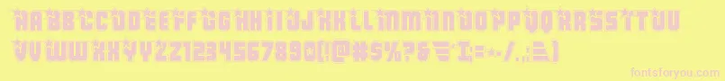 Armyrangersacad Font – Pink Fonts on Yellow Background