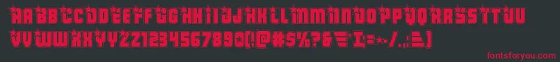 Armyrangersacad Font – Red Fonts on Black Background