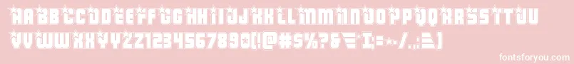 フォントArmyrangersacad – ピンクの背景に白い文字