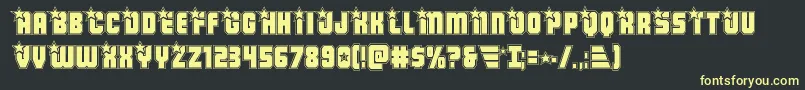 Armyrangersacad Font – Yellow Fonts on Black Background