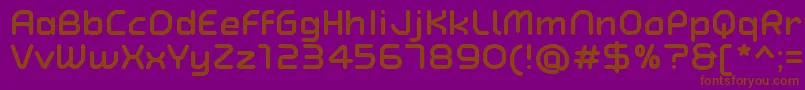 TypoAngularRoundedBoldDemo Font – Brown Fonts on Purple Background