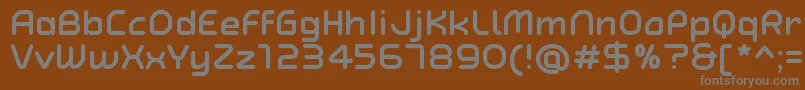 Шрифт TypoAngularRoundedBoldDemo – серые шрифты на коричневом фоне