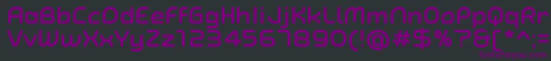 Fonte TypoAngularRoundedBoldDemo – fontes roxas em um fundo preto