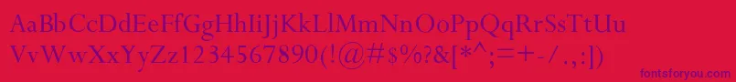 Quail Font – Purple Fonts on Red Background
