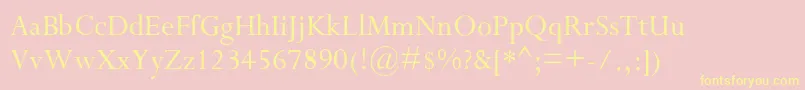 Quail Font – Yellow Fonts on Pink Background