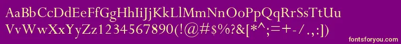 Police Quail – polices jaunes sur fond violet