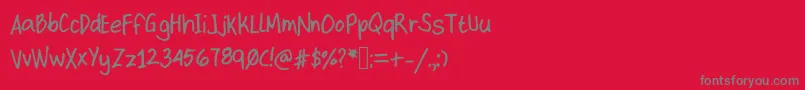 Kittype Font – Gray Fonts on Red Background