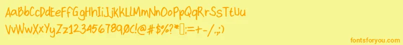 Kittype Font – Orange Fonts on Yellow Background