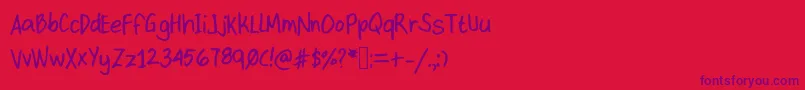 Kittype Font – Purple Fonts on Red Background