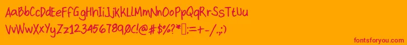 Kittype Font – Red Fonts on Orange Background