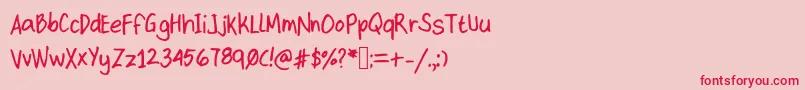 Kittype Font – Red Fonts on Pink Background
