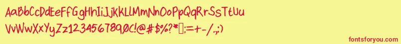 Kittype Font – Red Fonts on Yellow Background