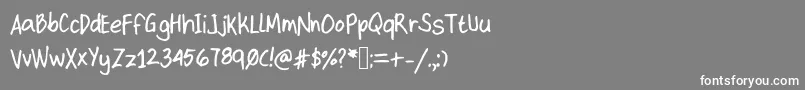 フォントKittype – 灰色の背景に白い文字