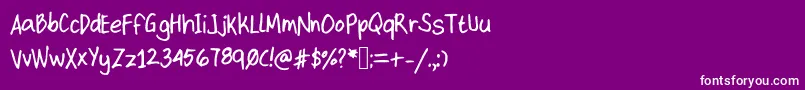 Kittype Font – White Fonts on Purple Background