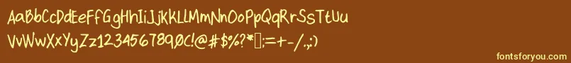 Шрифт Kittype – жёлтые шрифты на коричневом фоне