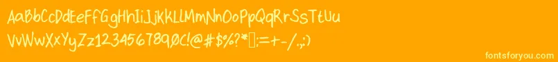 Kittype Font – Yellow Fonts on Orange Background