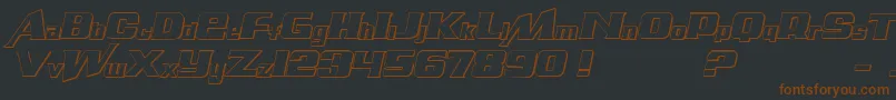AirMillhouseOutline-fontti – ruskeat fontit mustalla taustalla