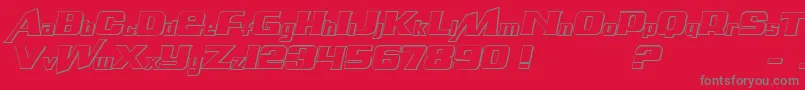 Шрифт AirMillhouseOutline – серые шрифты на красном фоне