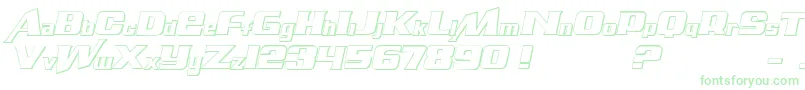 AirMillhouseOutline-fontti – vihreät fontit valkoisella taustalla