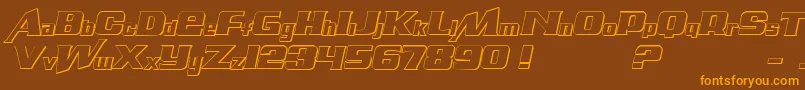 AirMillhouseOutline Font – Orange Fonts on Brown Background