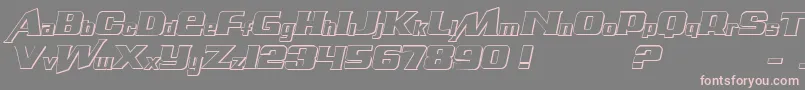 AirMillhouseOutline-fontti – vaaleanpunaiset fontit harmaalla taustalla