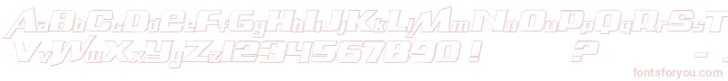 フォントAirMillhouseOutline – 白い背景にピンクのフォント