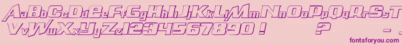 AirMillhouseOutline-fontti – violetit fontit vaaleanpunaisella taustalla