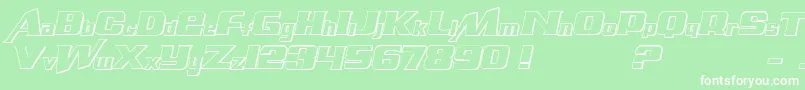 Шрифт AirMillhouseOutline – белые шрифты на зелёном фоне