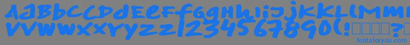 Skitsermarker Font – Blue Fonts on Gray Background