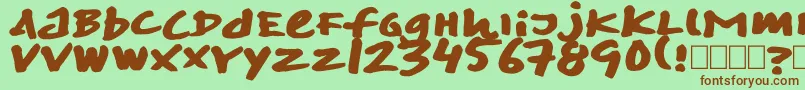 Skitsermarker Font – Brown Fonts on Green Background