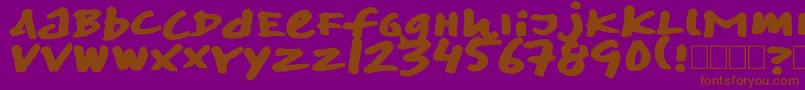 Skitsermarker Font – Brown Fonts on Purple Background