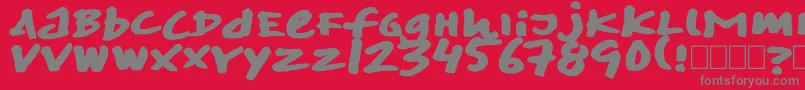 Skitsermarker Font – Gray Fonts on Red Background