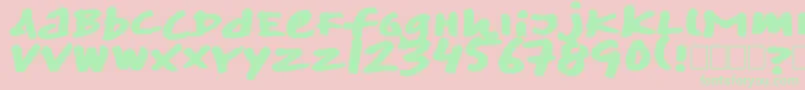 Skitsermarker Font – Green Fonts on Pink Background