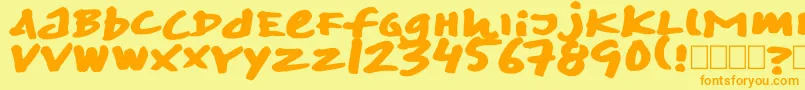 Skitsermarker Font – Orange Fonts on Yellow Background