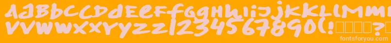 Шрифт Skitsermarker – розовые шрифты на оранжевом фоне