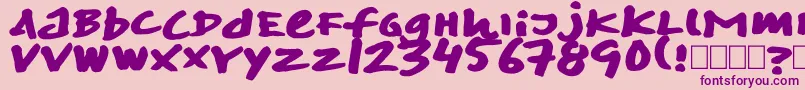 Skitsermarker Font – Purple Fonts on Pink Background