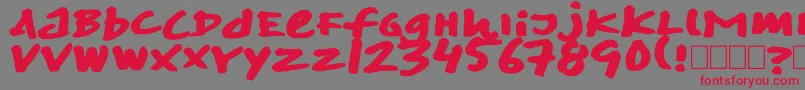 Skitsermarker Font – Red Fonts on Gray Background