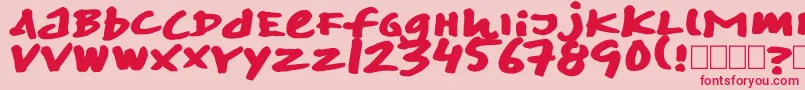 Skitsermarker-fontti – punaiset fontit vaaleanpunaisella taustalla