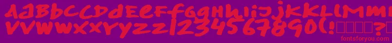 Skitsermarker Font – Red Fonts on Purple Background