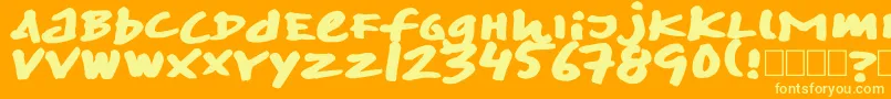 Skitsermarker Font – Yellow Fonts on Orange Background