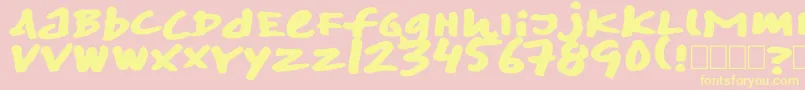 Skitsermarker Font – Yellow Fonts on Pink Background