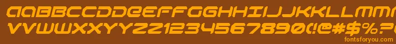 Robotauri Font – Orange Fonts on Brown Background