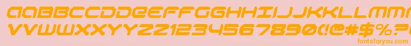 Robotauri Font – Orange Fonts on Pink Background