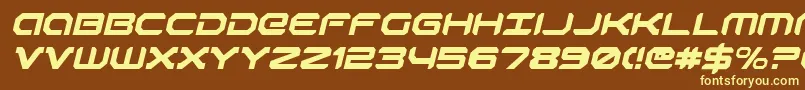 Robotauri Font – Yellow Fonts on Brown Background