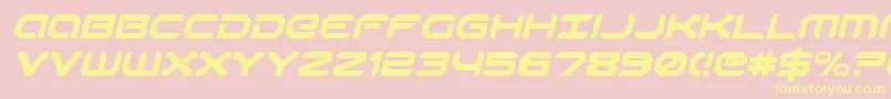 Robotauri Font – Yellow Fonts on Pink Background