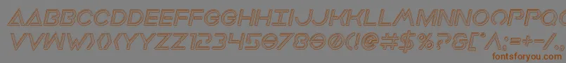 Earthorbiterengravedital Font – Brown Fonts on Gray Background