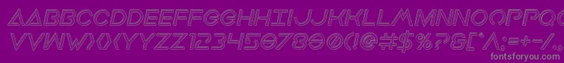 Earthorbiterengravedital Font – Gray Fonts on Purple Background