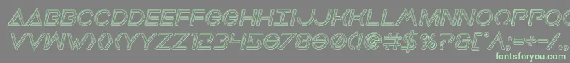 Earthorbiterengravedital Font – Green Fonts on Gray Background